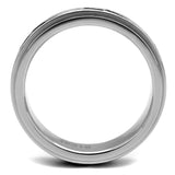 TK2926 - High polished (no plating) Stainless Steel Ring with Epoxy  in Jet - Alamode