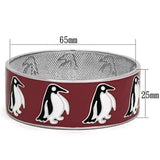 TK292 - High polished (no plating) Stainless Steel Bangle with No Stone - Alamode - Flyclothing LLC