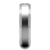 TK2934 - High polished (no plating) Stainless Steel Ring with AAA Grade CZ in Clear - Alamode - Flyclothing LLC