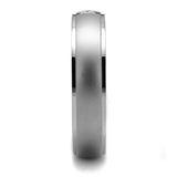 TK2935 - High polished (no plating) Stainless Steel Ring with AAA Grade CZ in Clear - Alamode - Flyclothing LLC