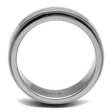 TK2942 - High polished (no plating) Stainless Steel Ring with No Stone - Alamode - Flyclothing LLC
