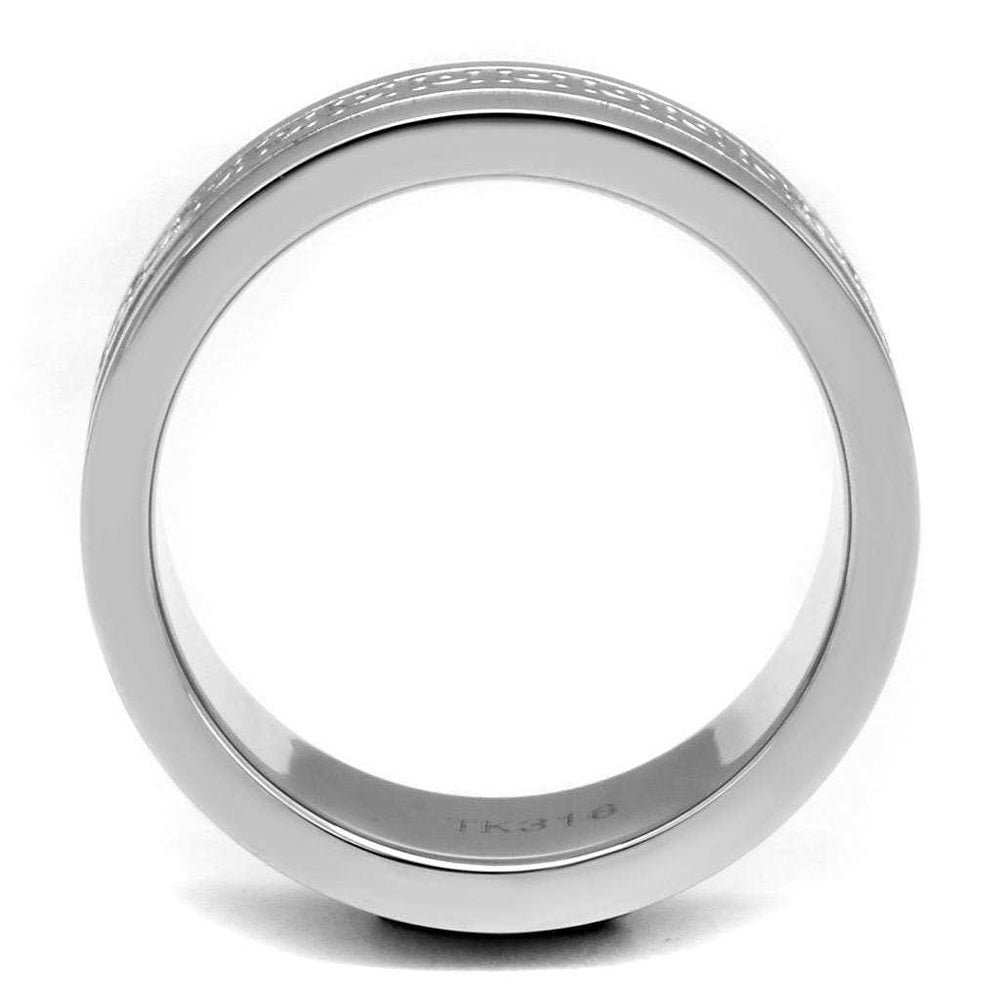 TK2944 - High polished (no plating) Stainless Steel Ring with No Stone - Alamode - Flyclothing LLC