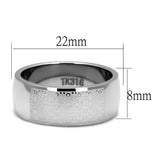 TK2945 - High polished (no plating) Stainless Steel Ring with No Stone - Alamode