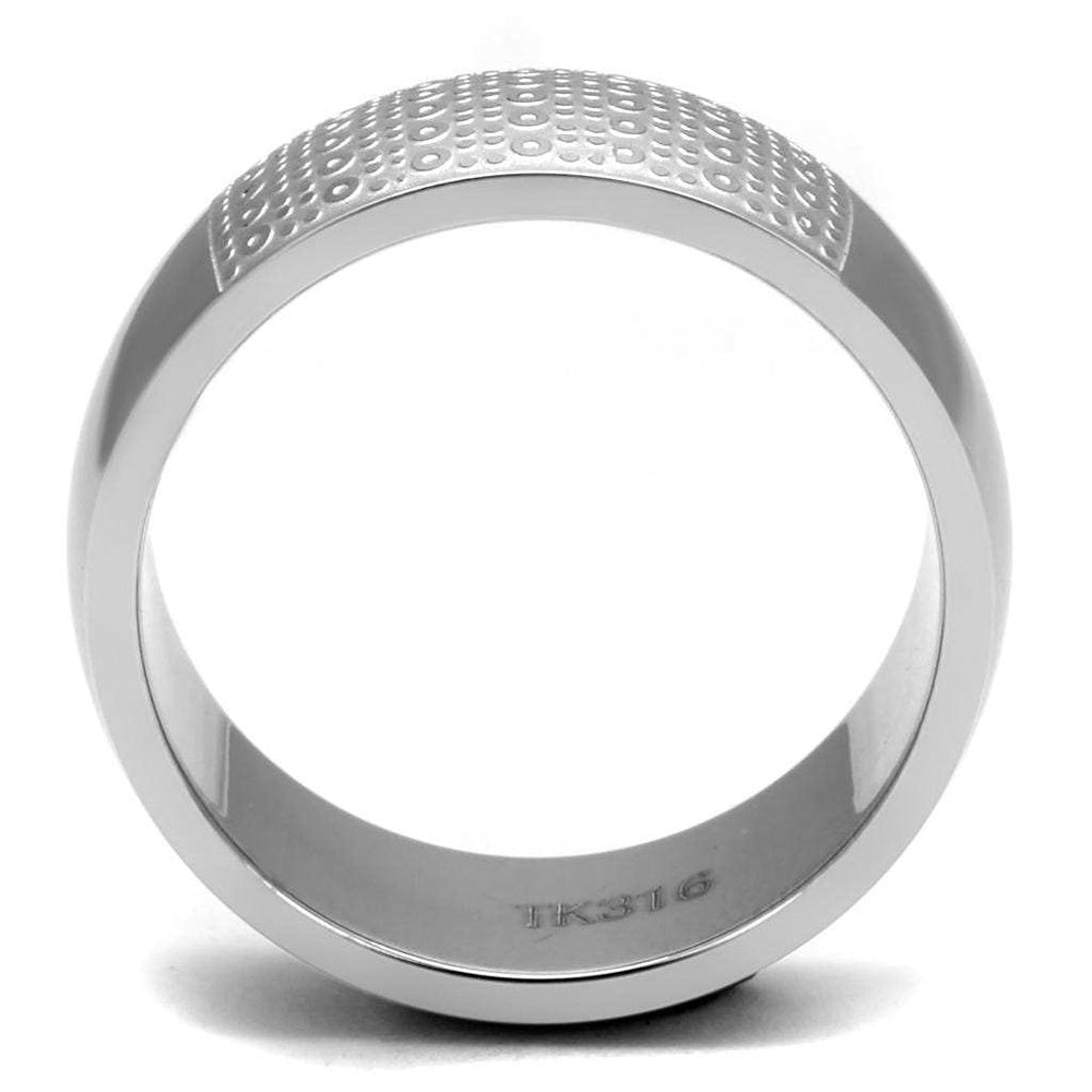 TK2945 - High polished (no plating) Stainless Steel Ring with No Stone - Alamode - Flyclothing LLC