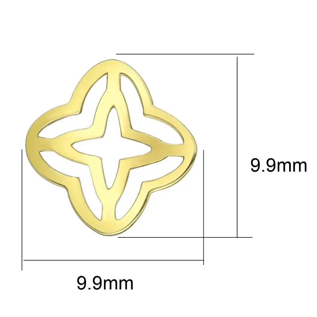 TK2949 - IP Gold(Ion Plating) Stainless Steel Earrings with No Stone - Alamode - Flyclothing LLC