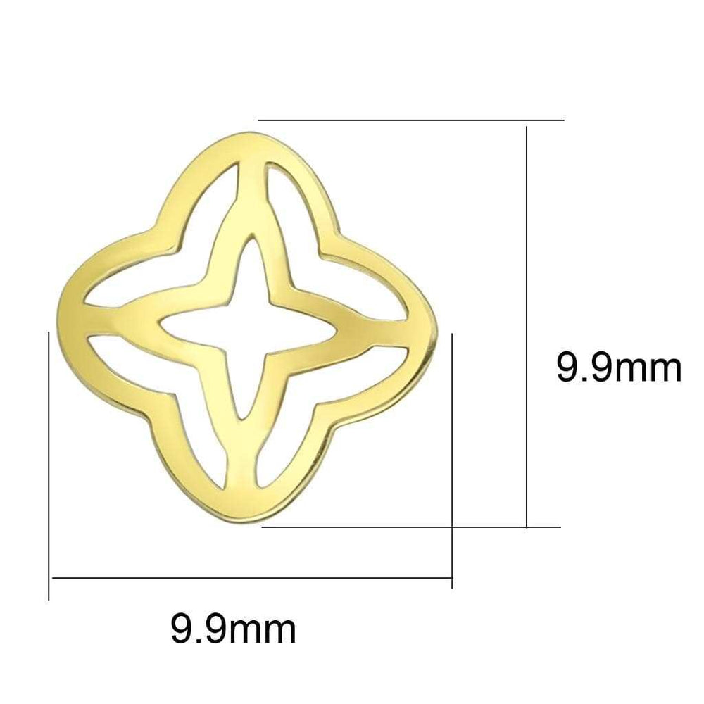 TK2949 - IP Gold(Ion Plating) Stainless Steel Earrings with No Stone - Alamode - Flyclothing LLC