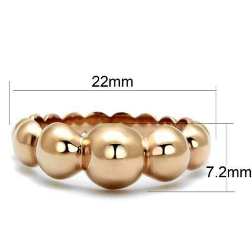 TK2967 - IP Rose Gold(Ion Plating) Stainless Steel Ring with No Stone - Alamode - Flyclothing LLC