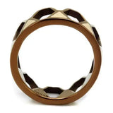 TK2968 - IP Coffee light Stainless Steel Ring with Epoxy in Champagne - Alamode - Flyclothing LLC