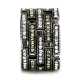 TK2987 - High polished (no plating) Stainless Steel Ring with Top Grade Crystal in Multi Color - Alamode - Flyclothing LLC