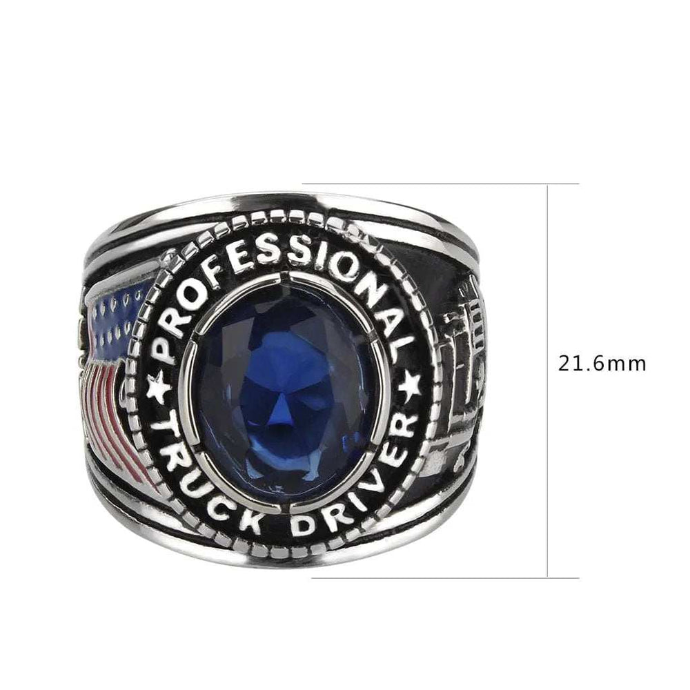 TK30320 - Trucker Ring in Montana Blue - Alamode - Flyclothing LLC