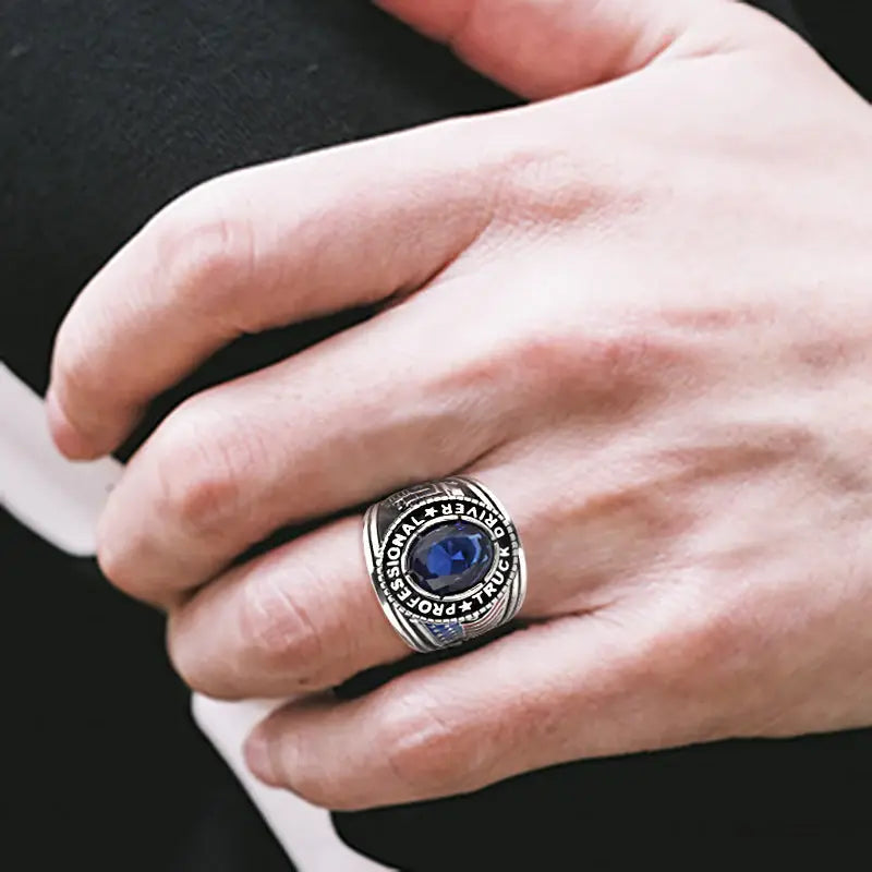TK30320 - Trucker Ring in Montana Blue - Alamode - Flyclothing LLC