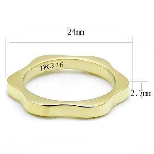 TK3033 - IP Gold(Ion Plating) Stainless Steel Ring with No Stone - Alamode - Flyclothing LLC