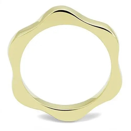 TK3033 - IP Gold(Ion Plating) Stainless Steel Ring with No Stone - Alamode - Flyclothing LLC