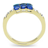 TK3037 - IP Gold(Ion Plating) Stainless Steel Ring with Synthetic Synthetic Glass in Montana - Alamode