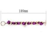 TK3065 - IP Rose Gold(Ion Plating) Stainless Steel Bracelet with Top Grade Crystal in Rose - Alamode - Flyclothing LLC