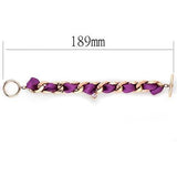 TK3065 - IP Rose Gold(Ion Plating) Stainless Steel Bracelet with Top Grade Crystal  in Rose - Alamode