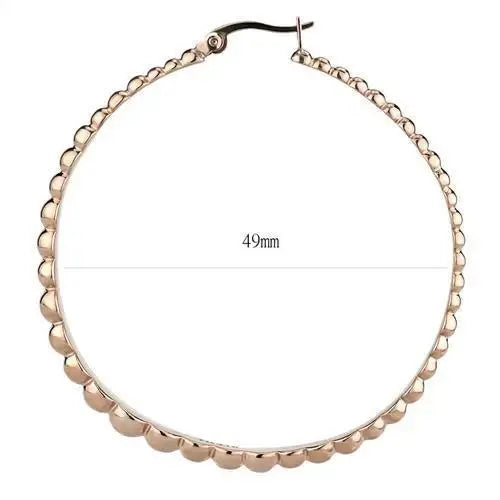 TK3068 - IP Rose Gold(Ion Plating) Stainless Steel Earrings with No Stone - Alamode - Flyclothing LLC