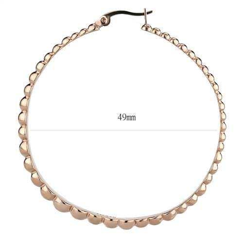 TK3068 - IP Rose Gold(Ion Plating) Stainless Steel Earrings with No Stone - Alamode - Flyclothing LLC