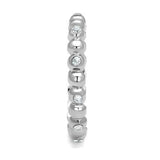 TK3085 - High polished (no plating) Stainless Steel Ring with AAA Grade CZ  in Clear - Alamode