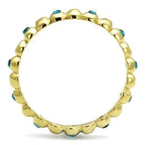 TK3086 - IP Gold(Ion Plating) Stainless Steel Ring with Synthetic Synthetic Glass in Montana - Alamode