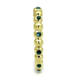 TK3086 - IP Gold(Ion Plating) Stainless Steel Ring with Synthetic Synthetic Glass in Montana - Alamode - Flyclothing LLC