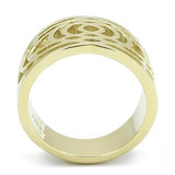 TK3119 - IP Gold(Ion Plating) Stainless Steel Ring with No Stone - Alamode