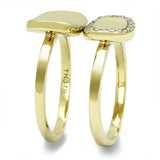 TK3121 - IP Gold(Ion Plating) Stainless Steel Ring with AAA Grade CZ in Clear - Alamode - Flyclothing LLC