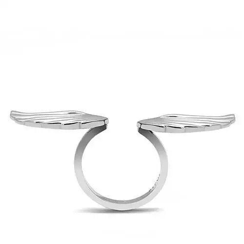 TK3145 - High polished (no plating) Stainless Steel Ring with No Stone - Alamode - Flyclothing LLC