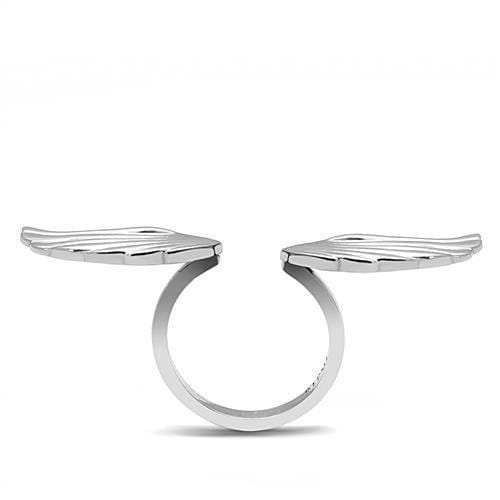 TK3145 - High polished (no plating) Stainless Steel Ring with No Stone - Alamode - Flyclothing LLC