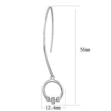 TK3146 - High polished (no plating) Stainless Steel Earrings with Top Grade Crystal in Clear - Alamode - Flyclothing LLC