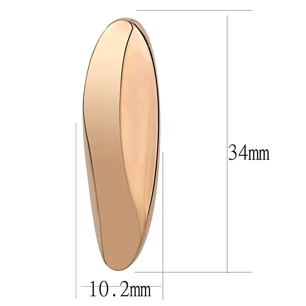 TK3154 - IP Rose Gold(Ion Plating) Stainless Steel Earrings with No Stone - Alamode - Flyclothing LLC