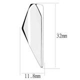 TK3160 - Rhodium Stainless Steel Earrings with No Stone - Alamode - Flyclothing LLC
