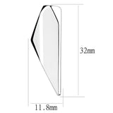 TK3160 - Rhodium Stainless Steel Earrings with No Stone