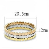 TK3180 - IP Gold & IP Rose Gold (Ion Plating) Stainless Steel Ring with No Stone - Alamode