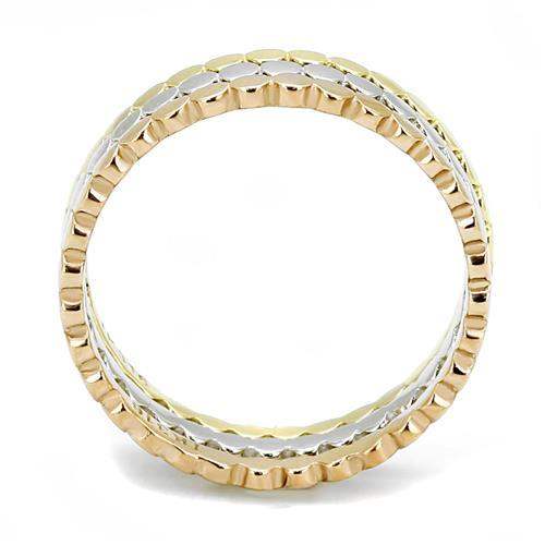TK3180 - IP Gold & IP Rose Gold (Ion Plating) Stainless Steel Ring with No Stone - Alamode - Flyclothing LLC