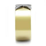 TK3185 - Two-Tone IP Gold (Ion Plating) Stainless Steel Ring with No Stone - Alamode - Flyclothing LLC