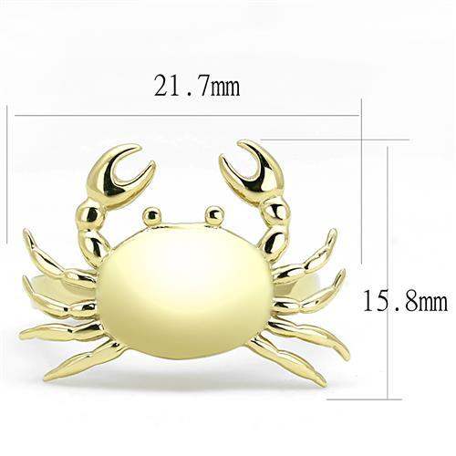 TK3199 - IP Gold(Ion Plating) Stainless Steel Ring with No Stone - Alamode - Flyclothing LLC