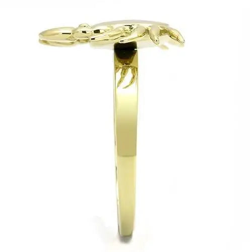 TK3199 - IP Gold(Ion Plating) Stainless Steel Ring with No Stone - Alamode - Flyclothing LLC