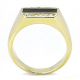 TK3222 - IP Gold(Ion Plating) Stainless Steel Ring with AAA Grade CZ in Clear - Alamode - Flyclothing LLC