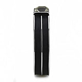 TK3292 - High polished (no plating) Stainless Steel Ring with Top Grade Crystal in Black Diamond - Alamode - Flyclothing LLC