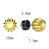 TK3298 - IP Gold+ IP Black (Ion Plating) Stainless Steel Earrings with No Stone