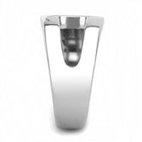 TK3438 - High polished (no plating) Stainless Steel Ring with No Stone - Alamode