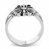 TK3462 - High polished (no plating) Stainless Steel Ring with Top Grade Crystal in Clear - Alamode - Flyclothing LLC