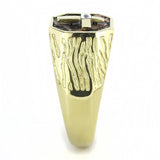 TK3464 - IP Gold(Ion Plating) Stainless Steel Ring with Top Grade Crystal  in Clear - Alamode