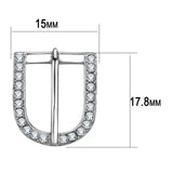 TK3489 - High polished (no plating) Stainless Steel Earrings with Top Grade Crystal in Clear - Alamode - Flyclothing LLC