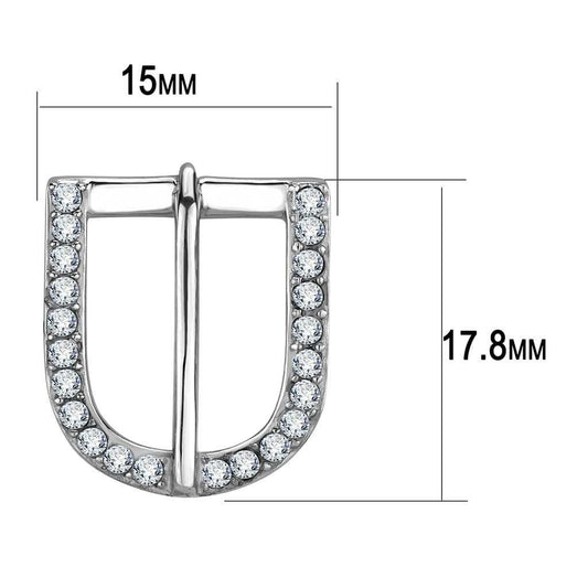 TK3489 - High polished (no plating) Stainless Steel Earrings with Top Grade Crystal in Clear - Alamode - Flyclothing LLC