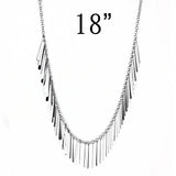 TK3499 - High polished (no plating) Stainless Steel Necklace with No Stone - Alamode - Flyclothing LLC
