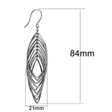 TK3500 - High polished (no plating) Stainless Steel Earrings with No Stone - Alamode