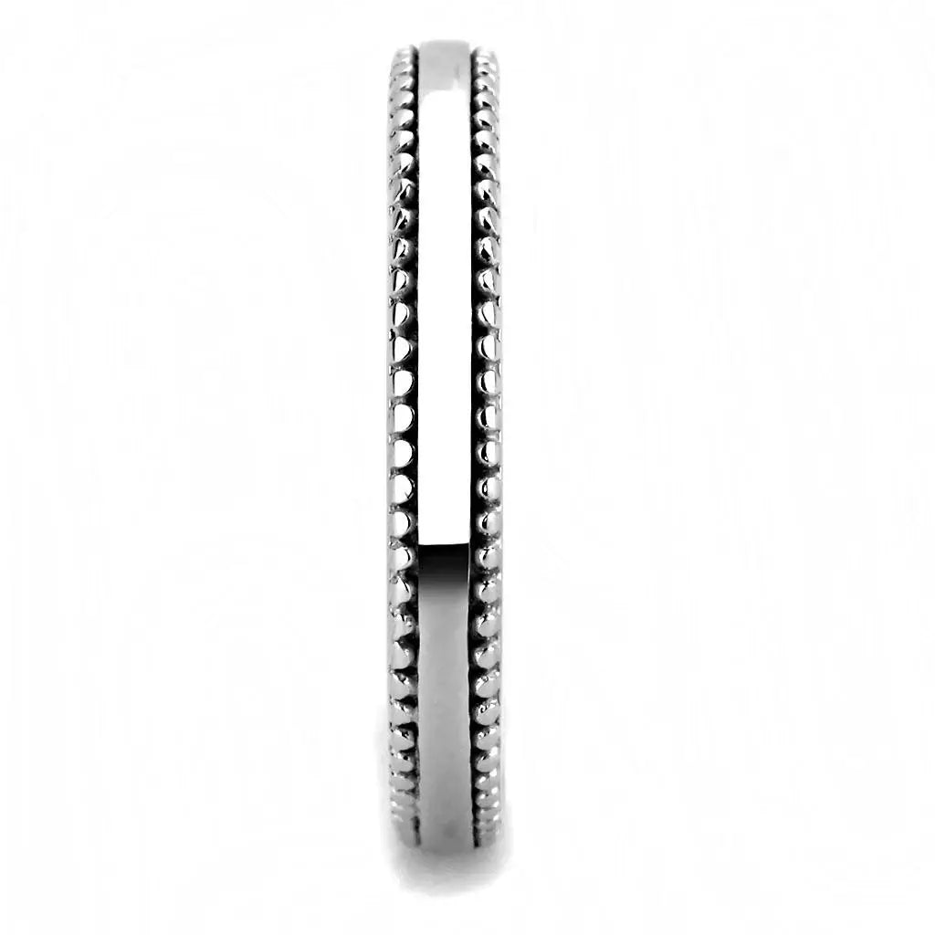 TK3503 - High polished (no plating) Stainless Steel Ring with No Stone - Alamode - Flyclothing LLC