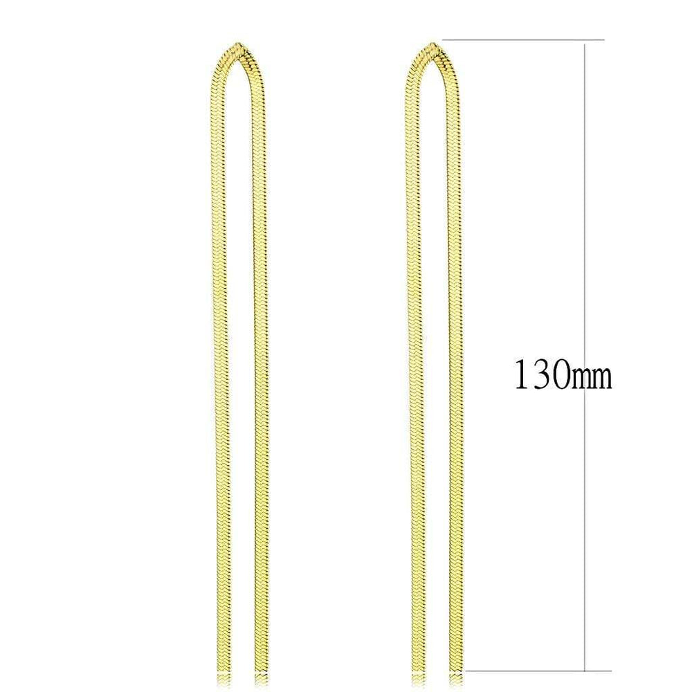 TK3531 - IP Gold(Ion Plating) Stainless Steel Earrings with No Stone - Alamode - Flyclothing LLC
